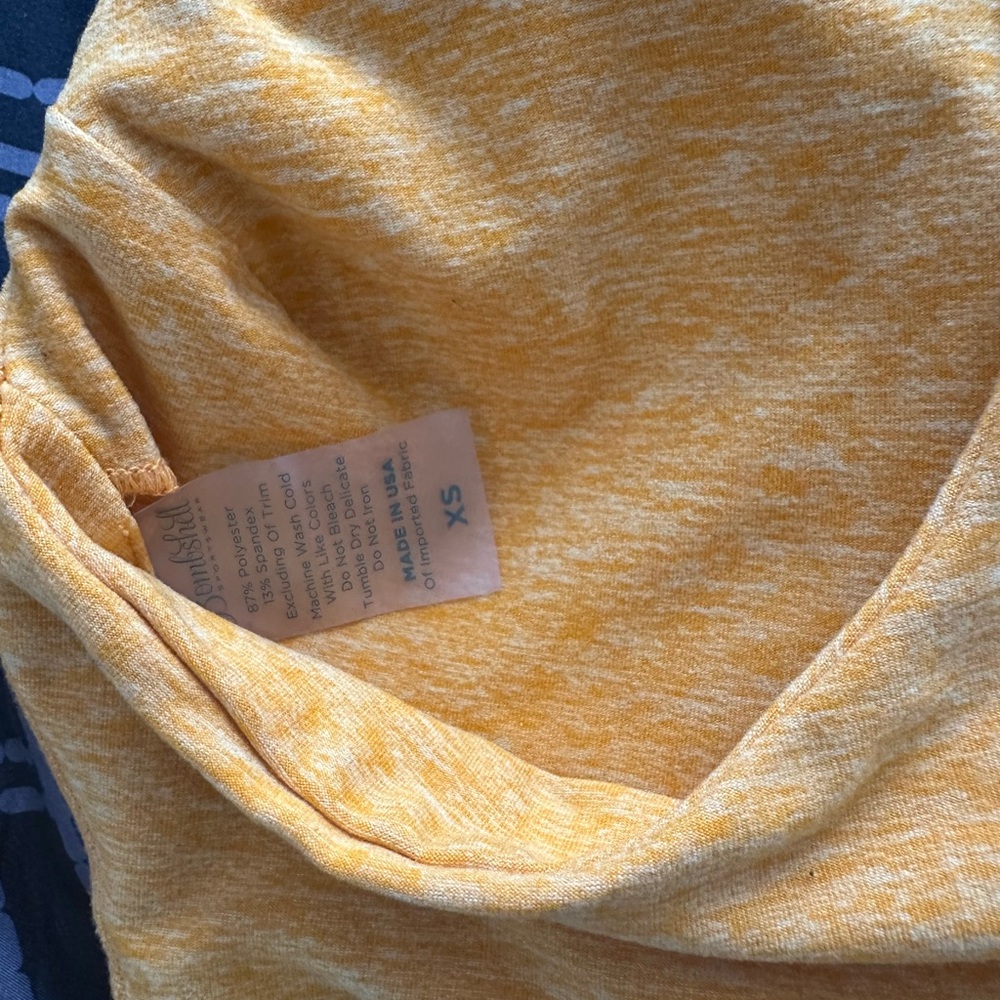 Women’s Lace-Up Racerback Bralette - Yellow - Picture 3 of 3